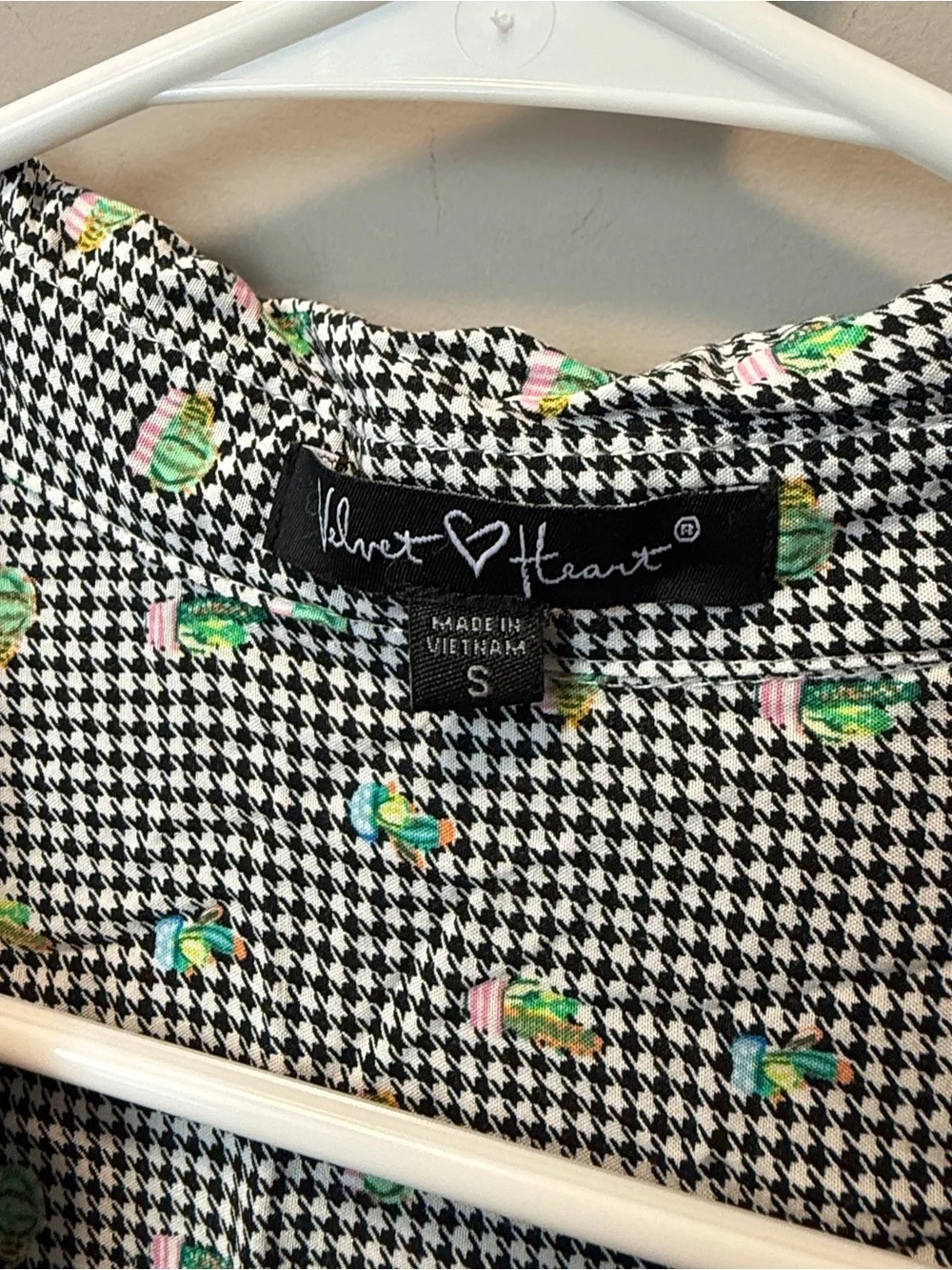 Velvet Heart Button Up Shirt - S